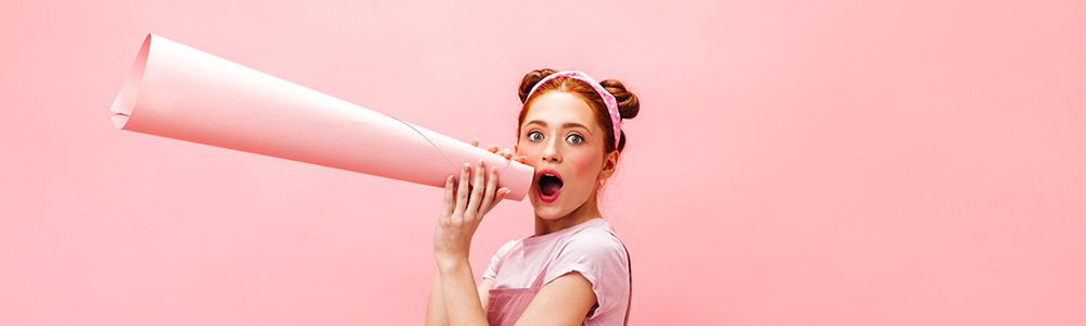 Woman shouting for DoveCreation UK York