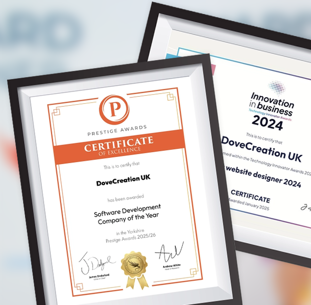 DoveCreation UK multiple web design awards