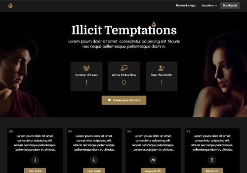 Adult escort website design by DoveCreation UK in Yorkshire