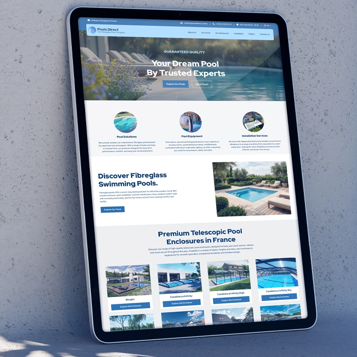 Pools Direct developed by DoveCreation UK