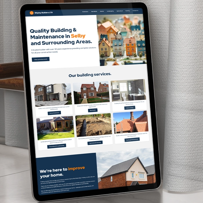 Shipley Builders developed by DoveCreation UK