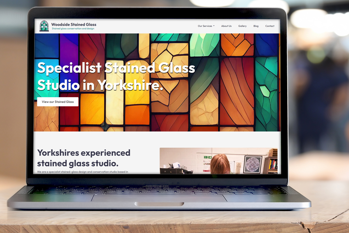 Woodside Stained Glass website development application