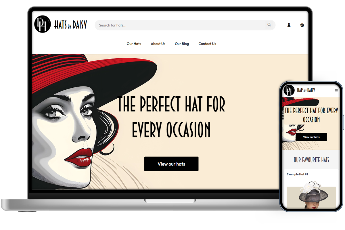 Hats by Daisy website development application