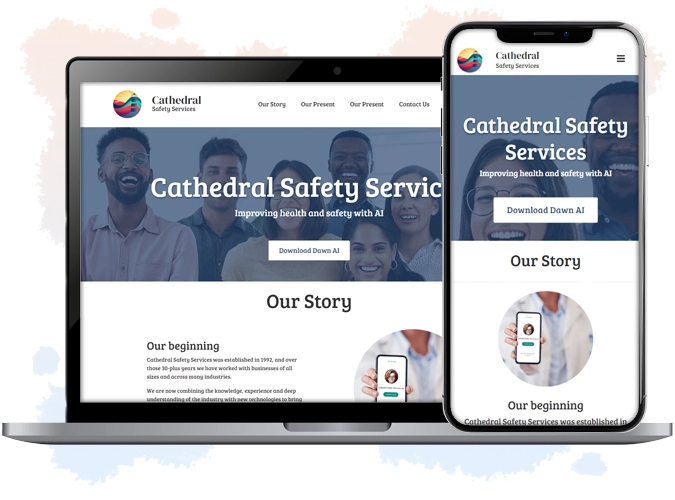 A website designed by DoveCreation UK in York on a MacBook